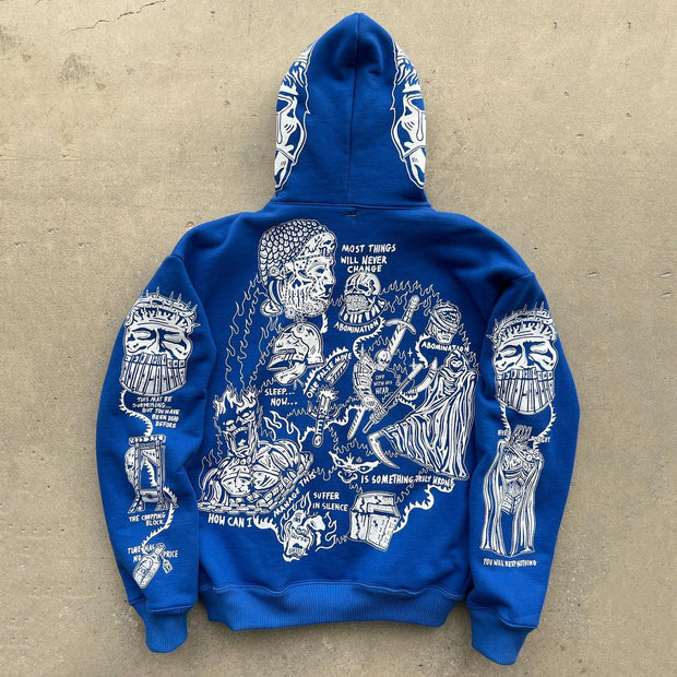 Fashion Print Long Sleeve Hoodies