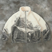 Casual men's street style long-sleeved plush jacket
