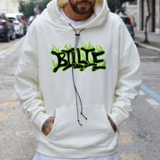 Street style loose personality letter print long-sleeved hoodie