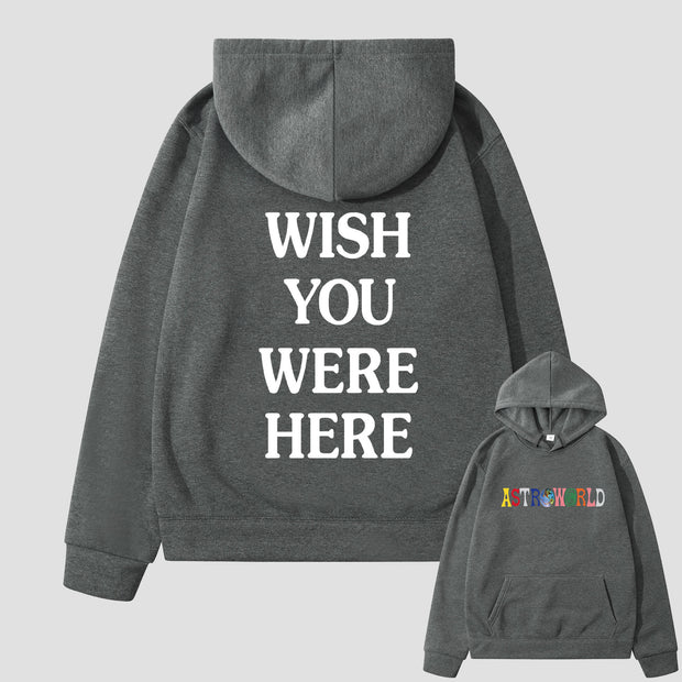 Fashion casual all-match letter printed hooded sweater