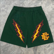 Casual fitness shorts male muscle sports five-point pants mesh shorts