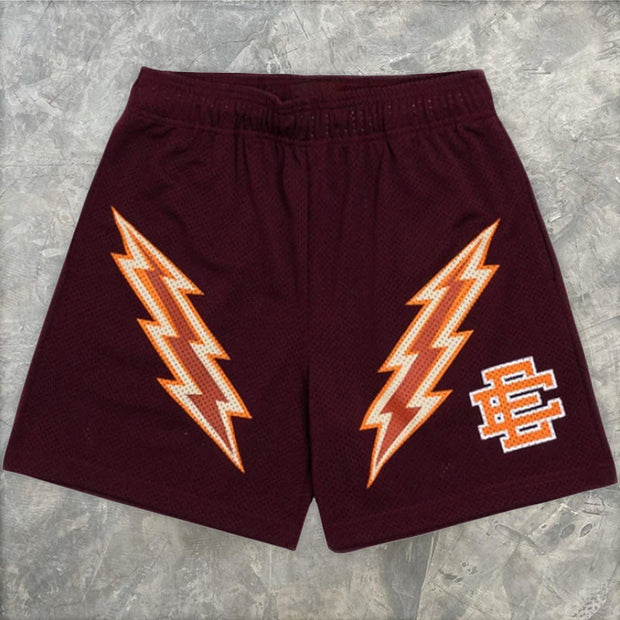 Casual fitness shorts male muscle sports five-point pants mesh shorts