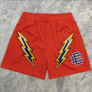 Casual fitness shorts male muscle sports five-point pants mesh shorts