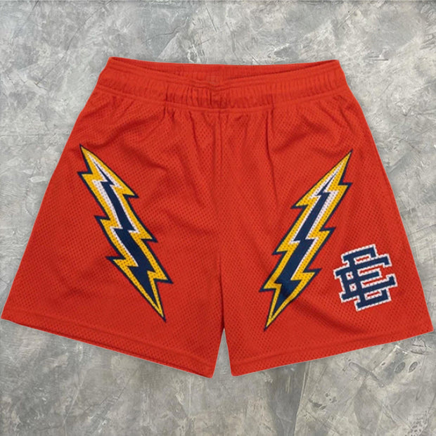 Casual fitness shorts male muscle sports five-point pants mesh shorts