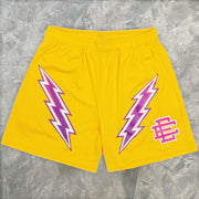 Casual fitness shorts male muscle sports five-point pants mesh shorts