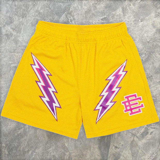 Casual fitness shorts male muscle sports five-point pants mesh shorts