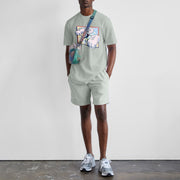 Casual personality printed short sleeve sports suit