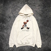 Casual dark japanese flying crane hoodie