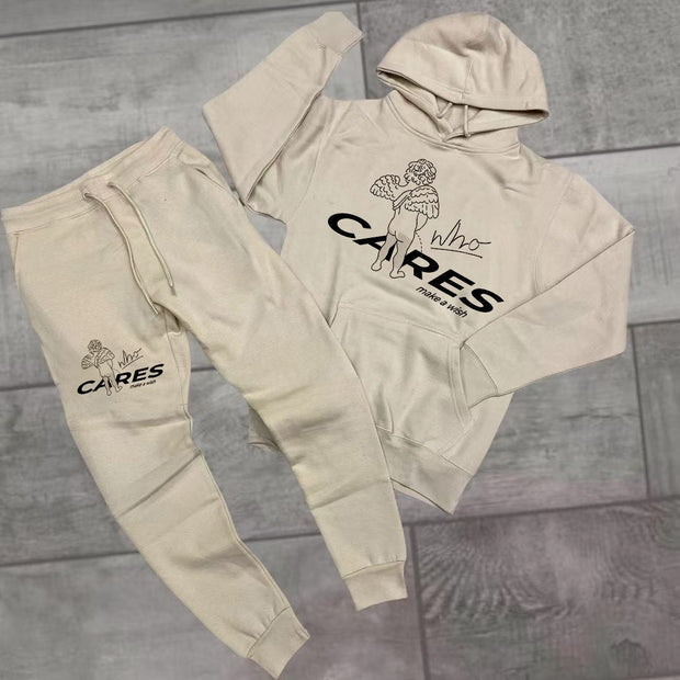 Cupid casual street sports home plus velvet suit