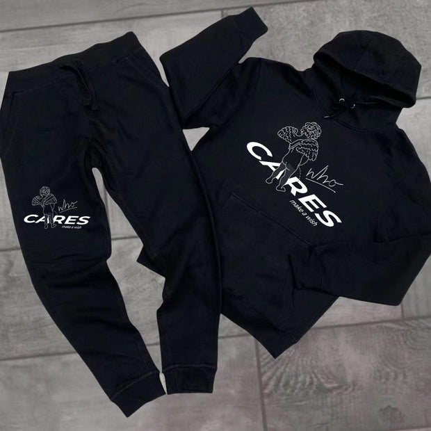 Cupid casual street sports home plus velvet suit