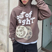 Out Of Sight Graphic Hoodie Brown