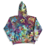 Street vintage tie-dye flower pattern hoodie