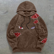 Trendy brand Naruto pattern retro plush hoodies