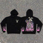 Skull bunny casual hoodie