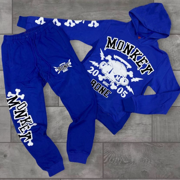 Monkey casual street home sports plus velvet suit