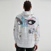 Personalized print street style men's zipper sweatshirt