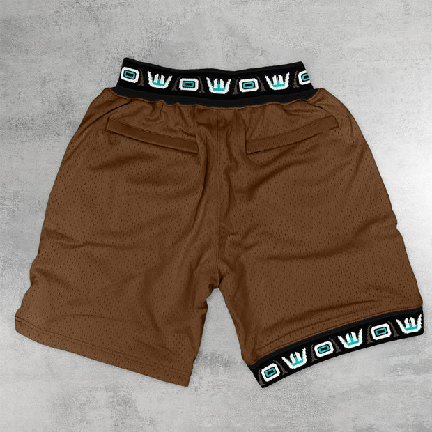 Grizzly Design Print Sports Sports Retro Shorts
