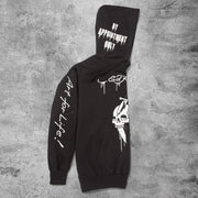 Casual dark dagger skull hoodie