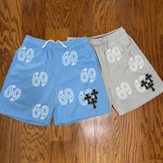 Cashew Flower Fashion Street Cross Print Sports Shorts