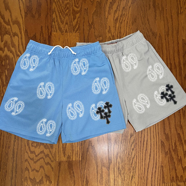 Cashew Flower Fashion Street Cross Print Sports Shorts