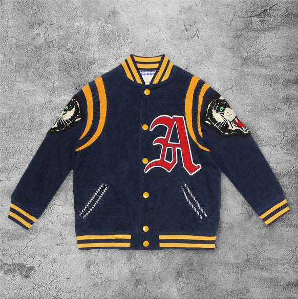 Casual black panther varsity baseball jacket