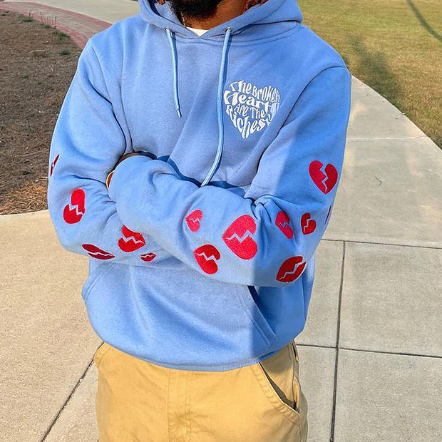 Heartbreak Embroidered Sweatshirt Blue