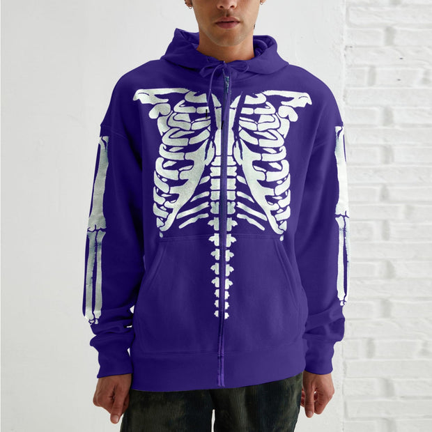 Casual personality bone long-sleeved sports hoodie