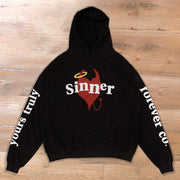 Fashionable personality printed hoodie men