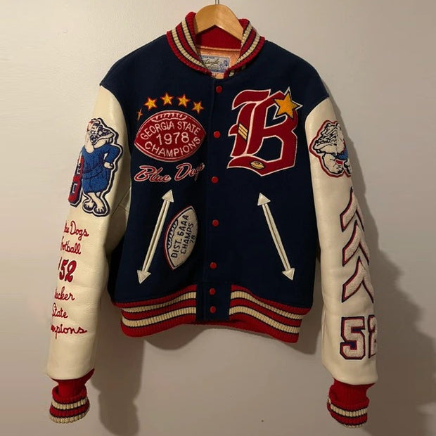 Casual Shar Pei Rugby Baseball Jacket