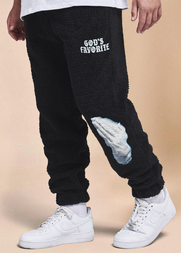 Faith Vintage Print Street Fleece Trousers