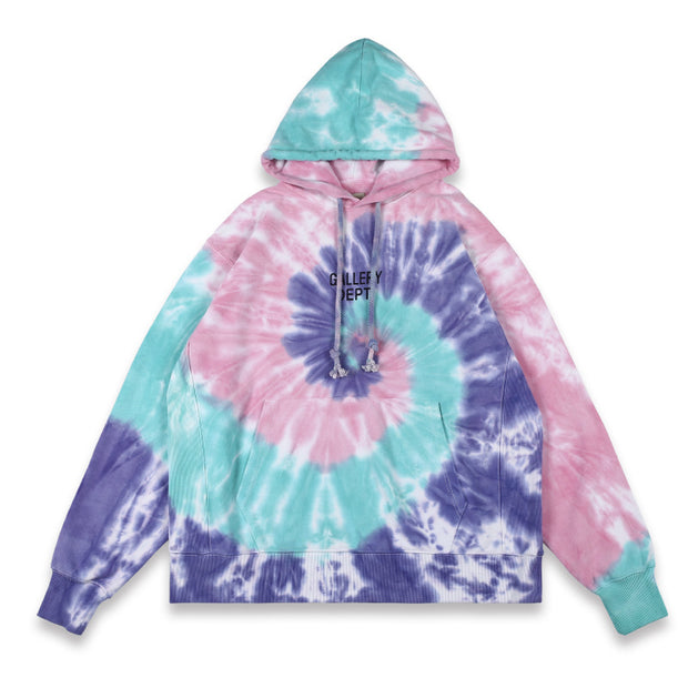 Tie-dyed spiral pattern sweatshirt