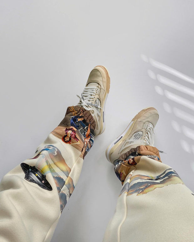Casual personality printed trend trousers