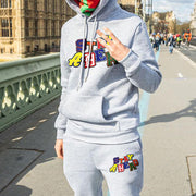 Hiphop Street Drip Tracksuit Gray