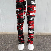 Tide brand camouflage print casual pile pants trousers