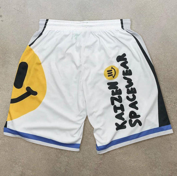 Retro Print Street Hip Hop Shorts