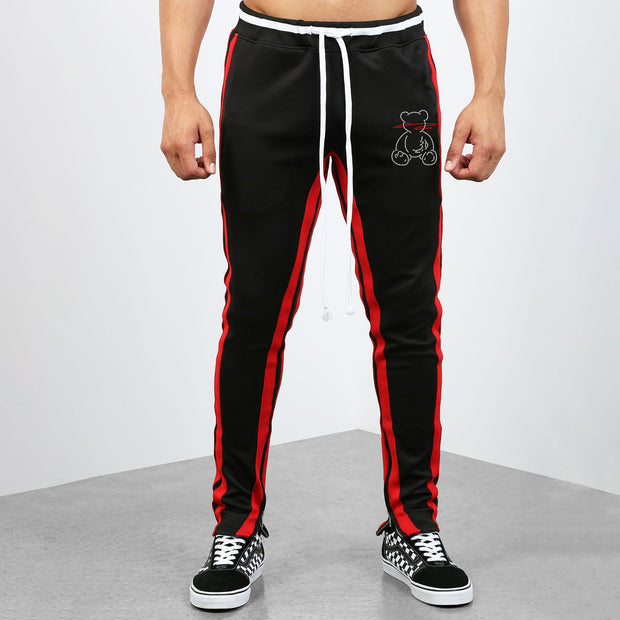 Bear Graphic Sports Street Zip Trousers