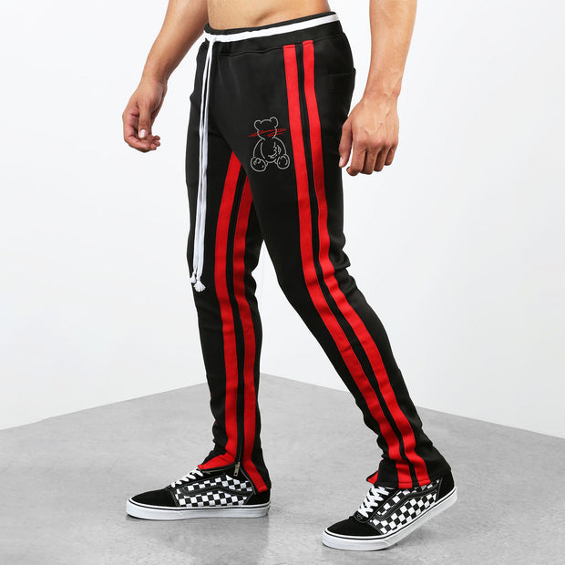 Bear Graphic Sports Street Zip Trousers