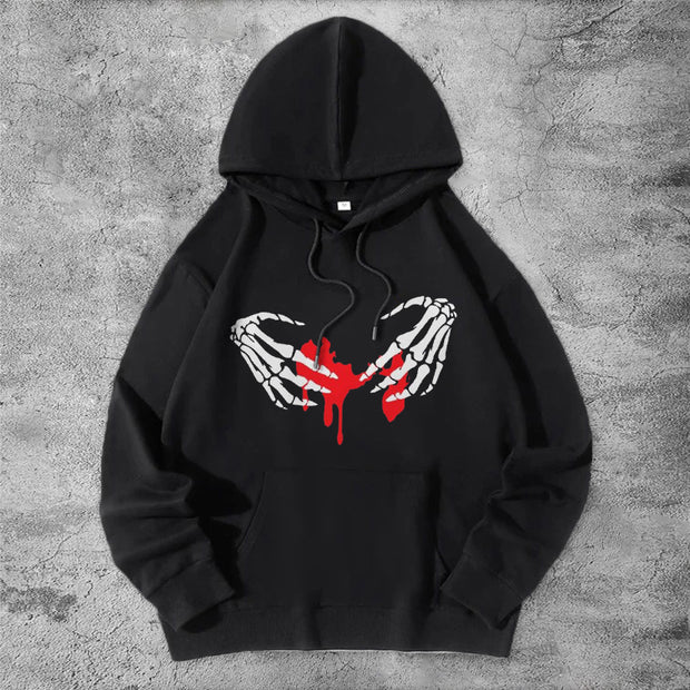 Halloween Skull Bloodhand Hoodie