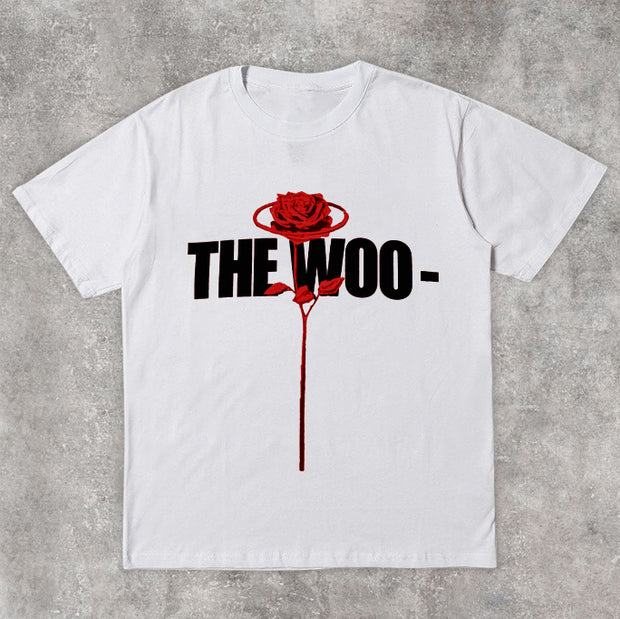 Trendy Brand Print Casual Retro Short Sleeve T-Shirt