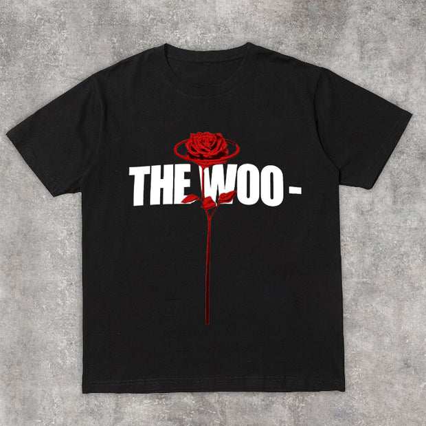 Trendy Brand Print Casual Retro Short Sleeve T-Shirt