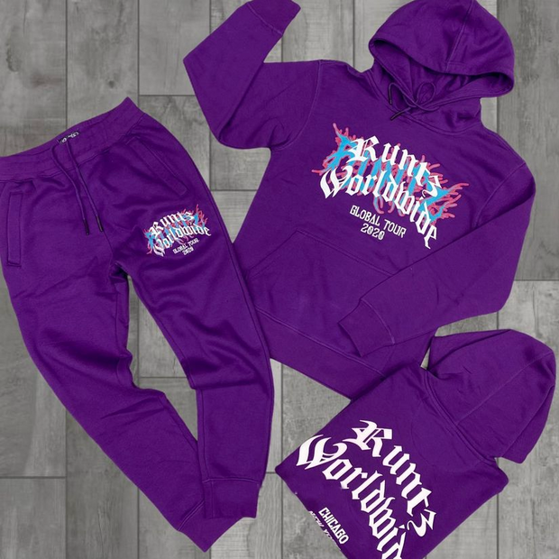 Casual street sports home plus velvet suit