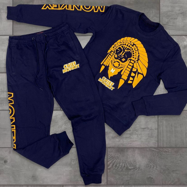 Chief monkey casual street sports home plus velvet suit