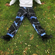Retro lightning print slacks