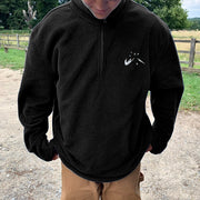 Fleece plush tide brand printing high neck jacket sweatshirt jacket