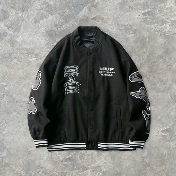 Tide brand embroidery baseball uniform jacket