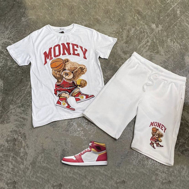 Personality fashion college style sports short sleeve suit