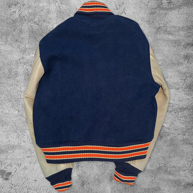 Casual retro rugby baseball jacket