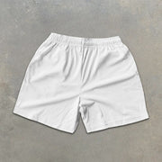 Sakura and Crane Graphic Print Elastic Shorts