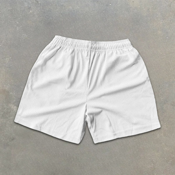 Sakura and Crane Graphic Print Elastic Shorts
