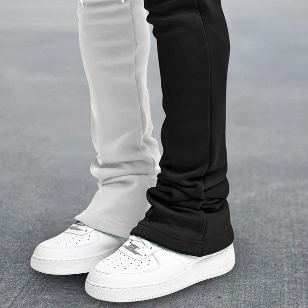 Funny color contrast print fashion street trousers